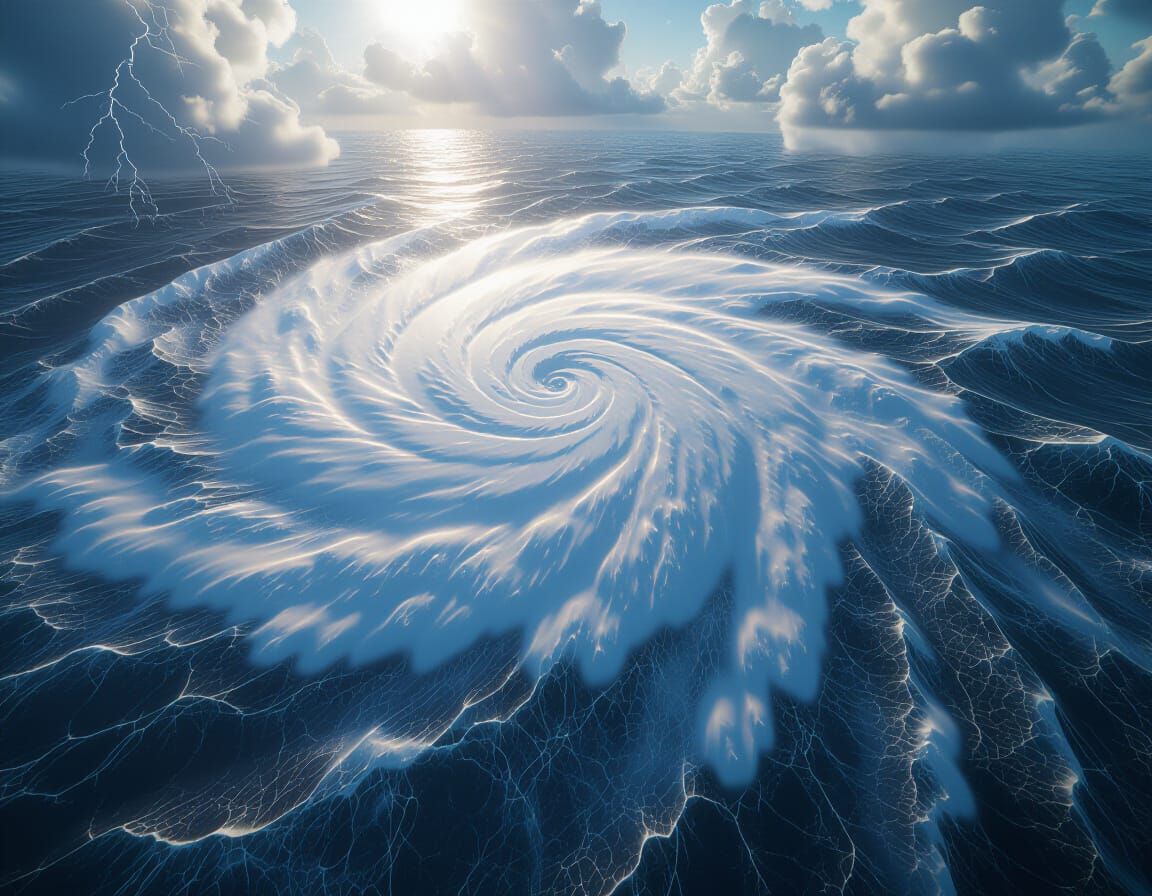 Dramatic 8K Satellite View of Colossal Hurricane