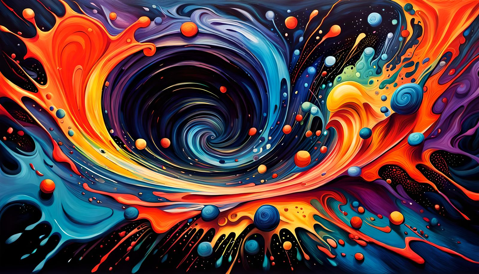 Scary Abstract Liminal Space in Surreal Impasto Style