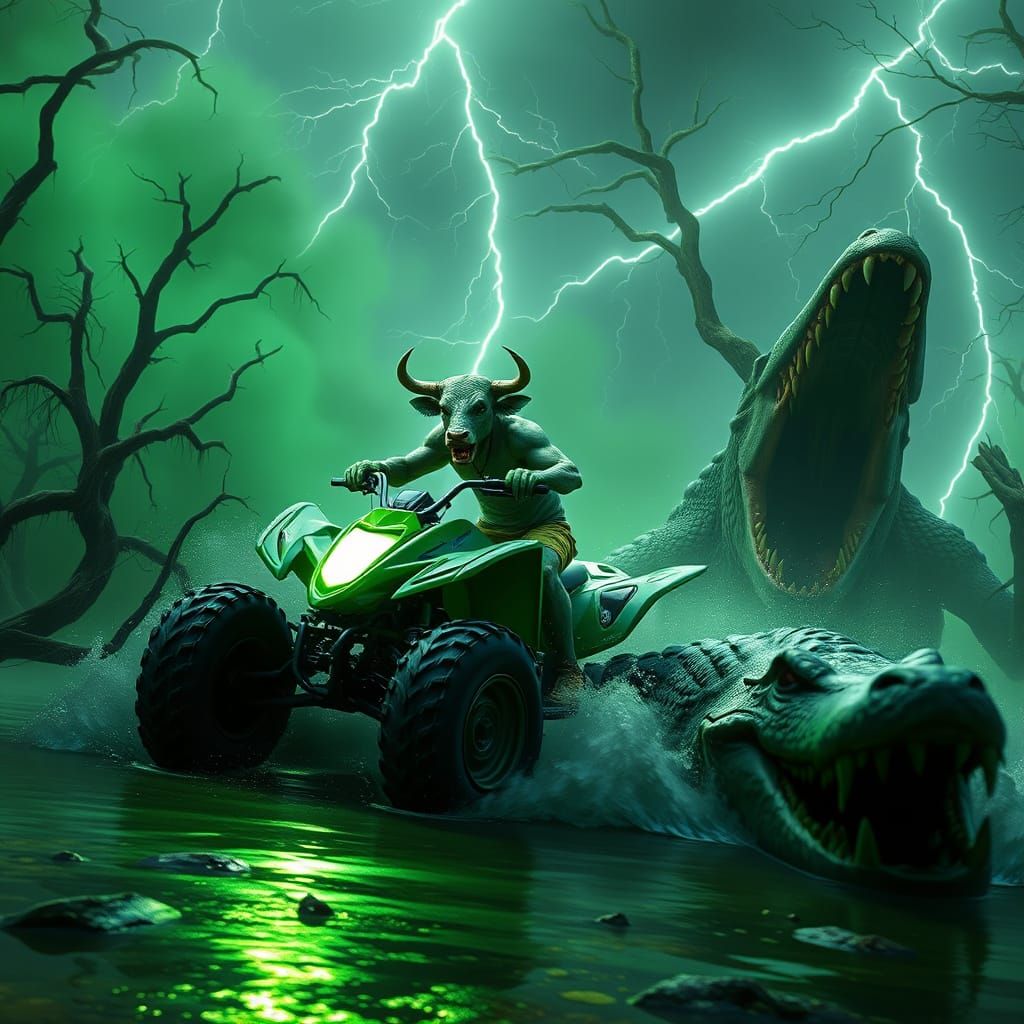 Epic Swamp Apocalypse with Undead Creatures