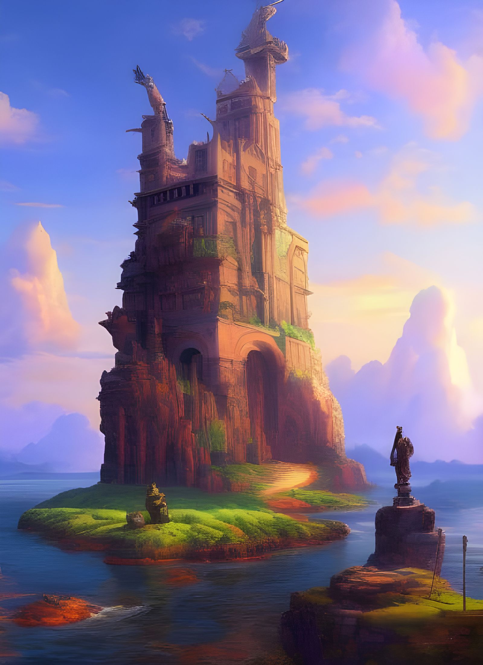 Mechanical Angel's Descent: Hyperrealistic Clockwork Heavenf...