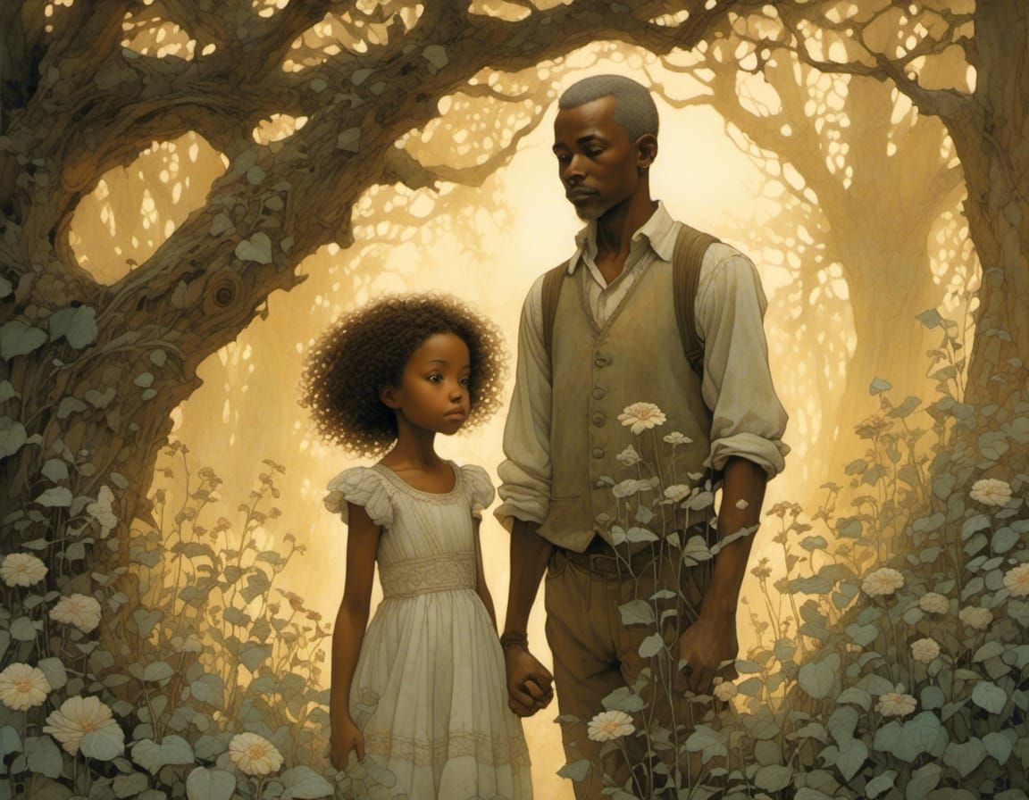 Heartwarming Portrait of Girl and Dad with Volumetric Lighti...