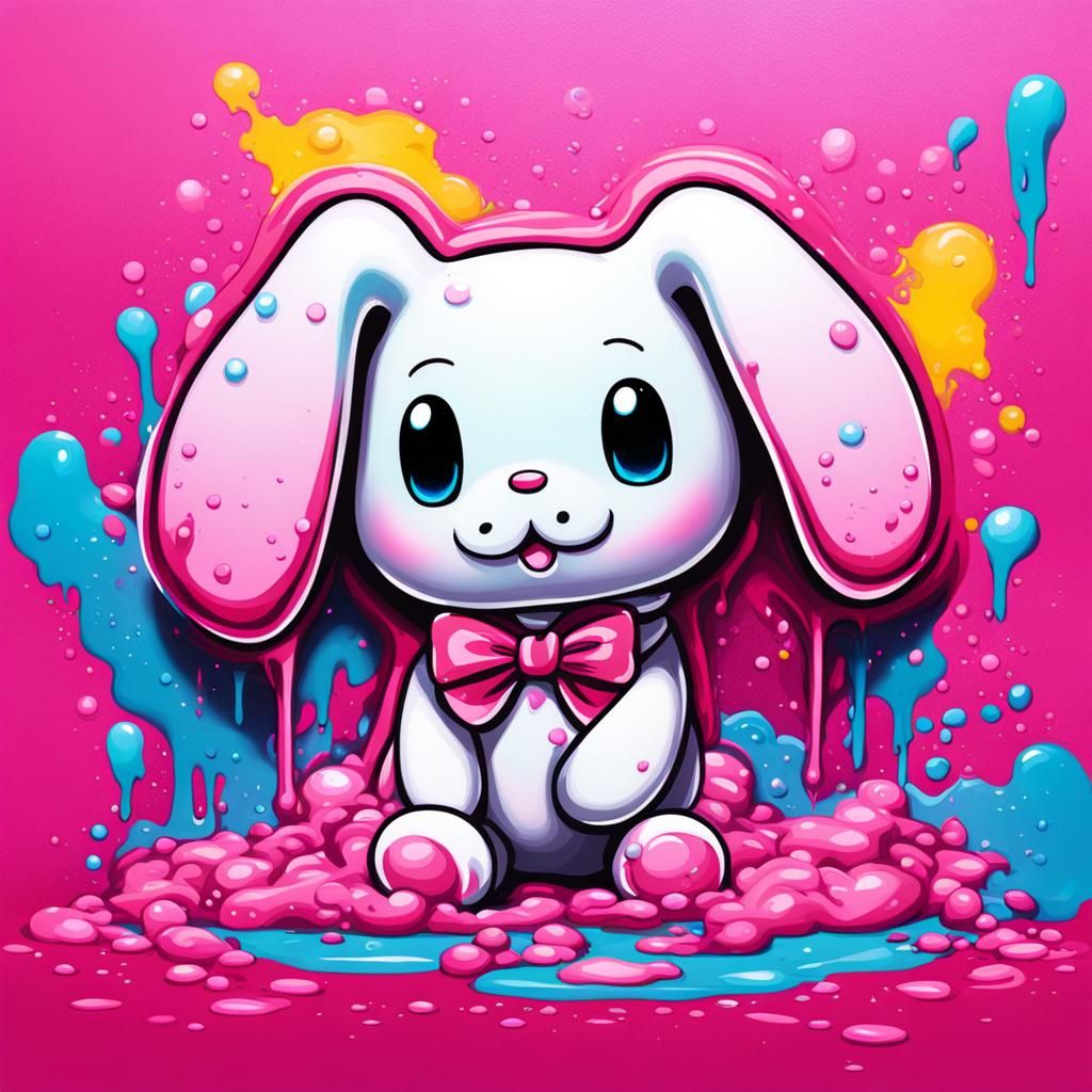 Colorful Cinnamoroll Graffiti Art in Splash Style
