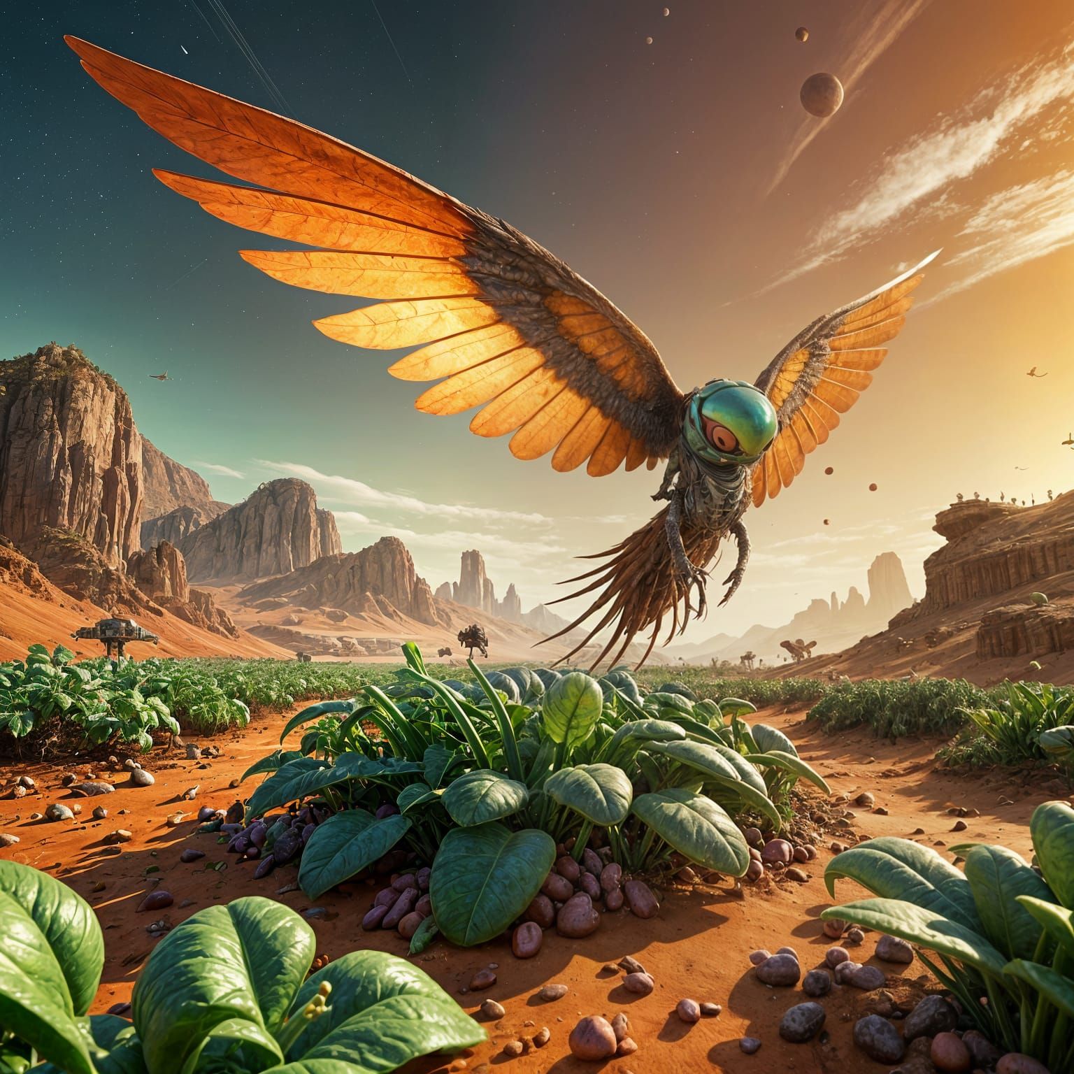 Winged Bean Colony on Mars