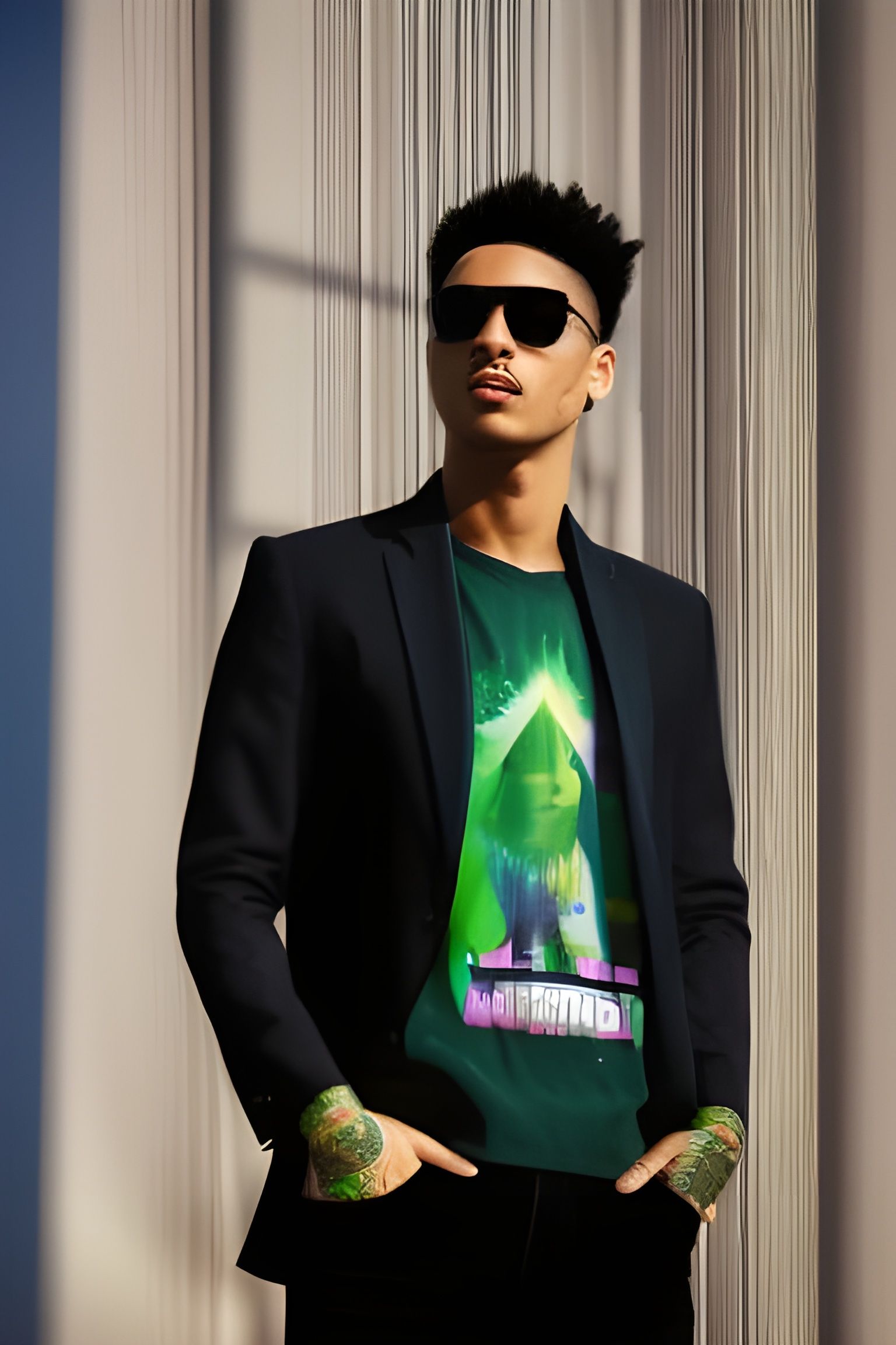 Mystic Marijuanacore Lady in a Haze of Greens