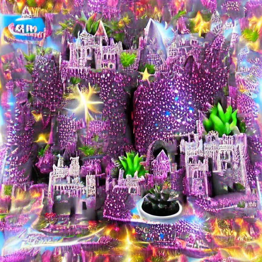Glittering Dark Castle in Magical Plant Kingdom