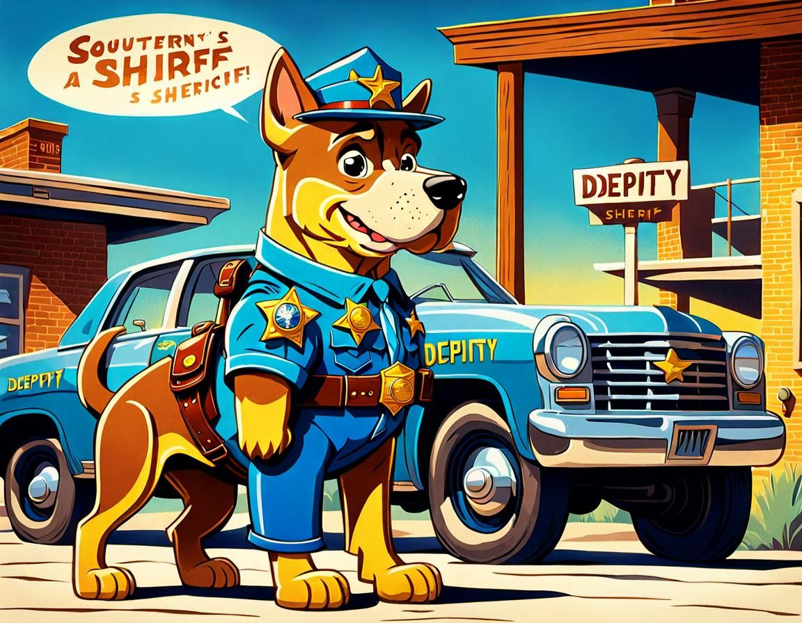 Deputy Dawg Cartoon in Classic Animation Style