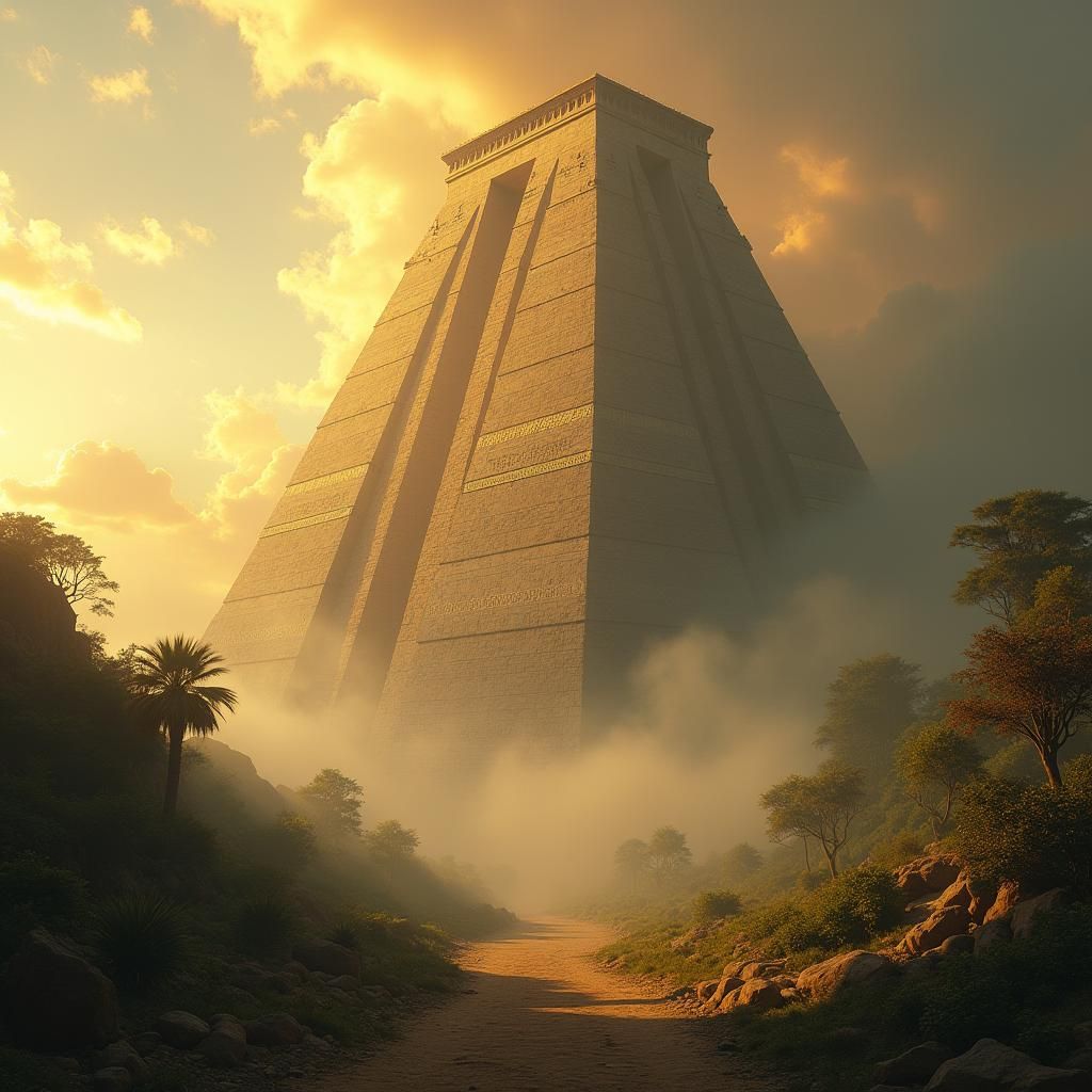 Tower of Babel Sunrise: Ancient Mesopotamian Architecture