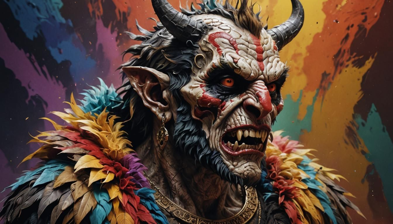 Hyperrealistic Pazuzu in Animal Fur, King of Day