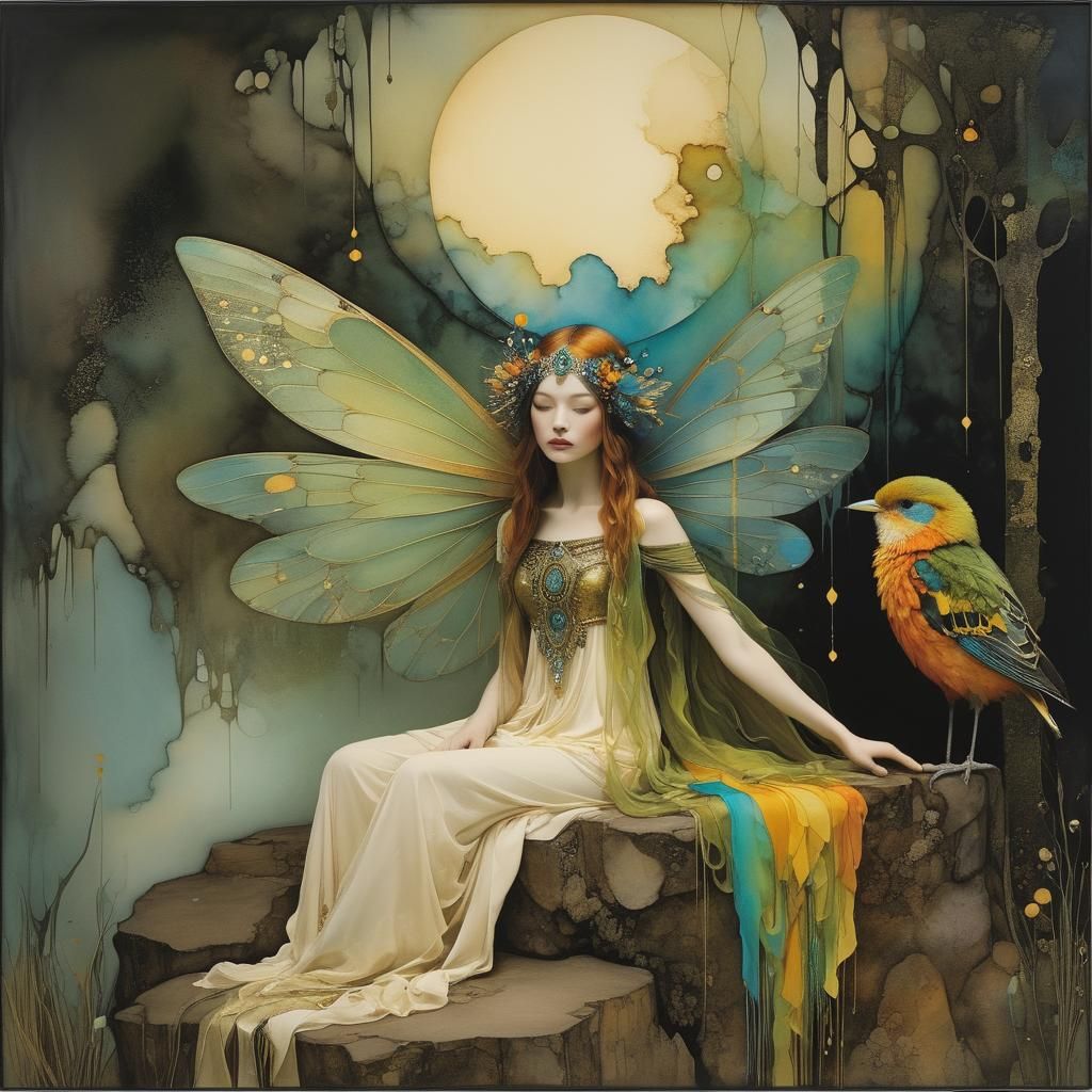 Magical Arabesque Design in Liquid Alcohol Ink