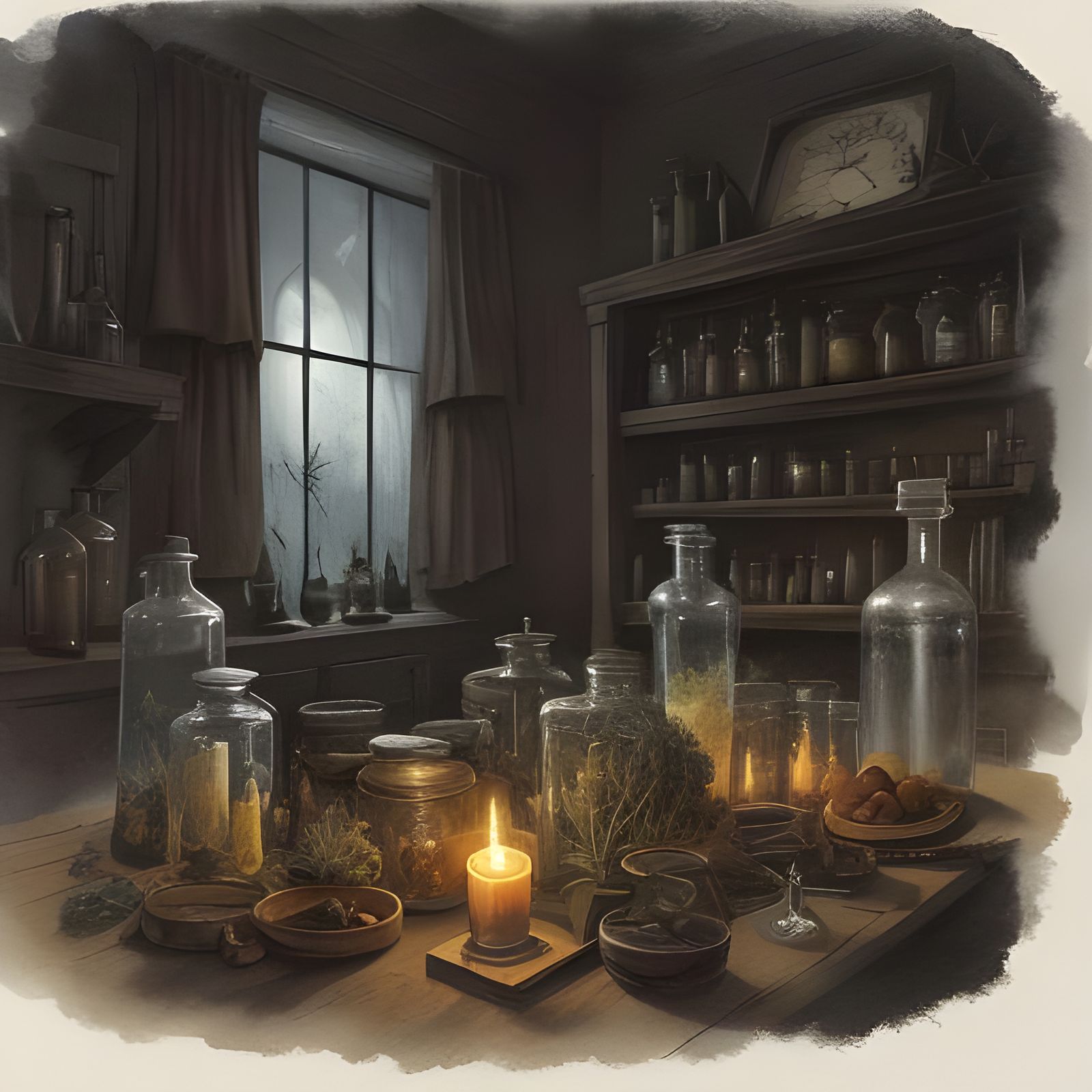 Dark Academia Apothecary Potion Herbs