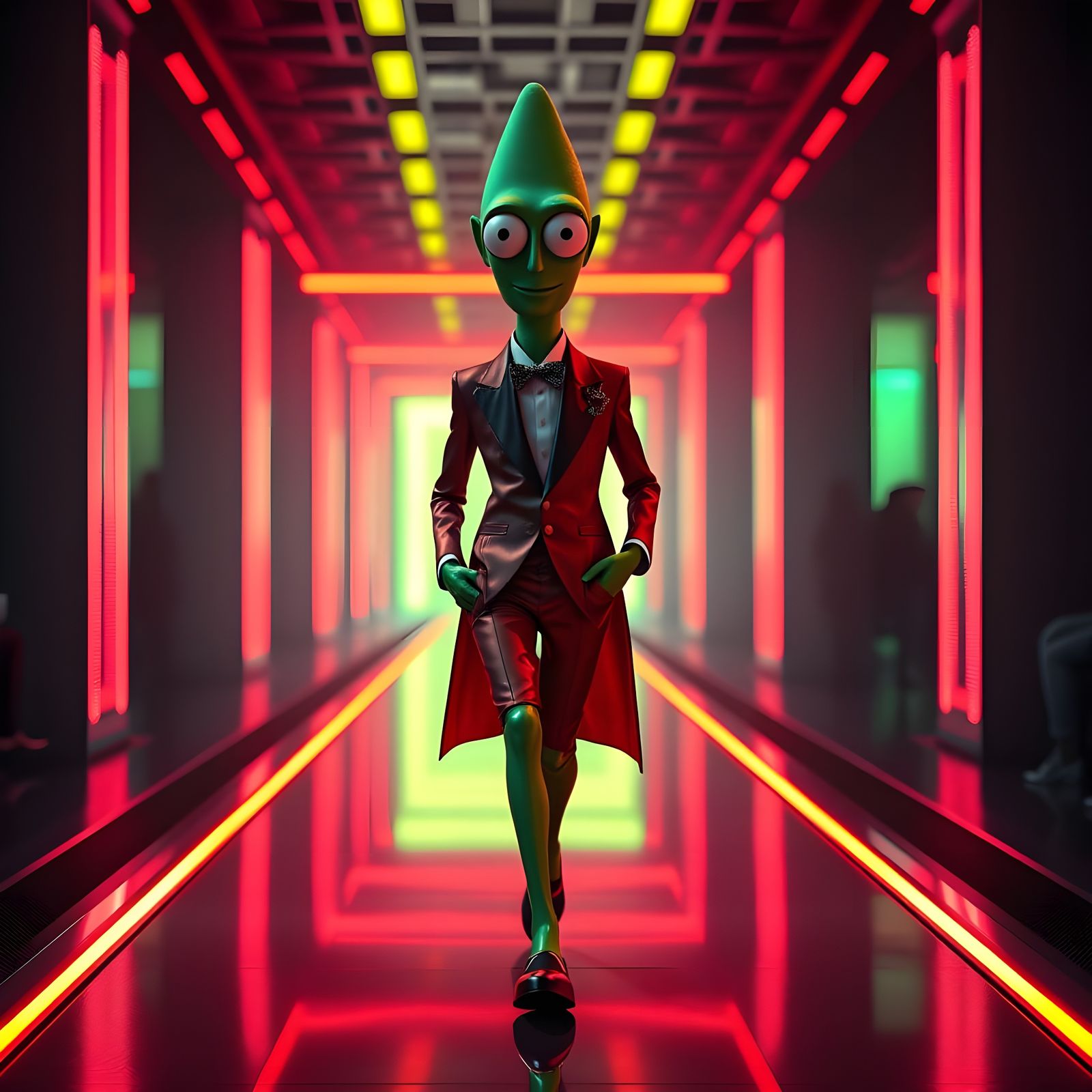 Gumby Struts Down the Catwalk in Exquisite Couture