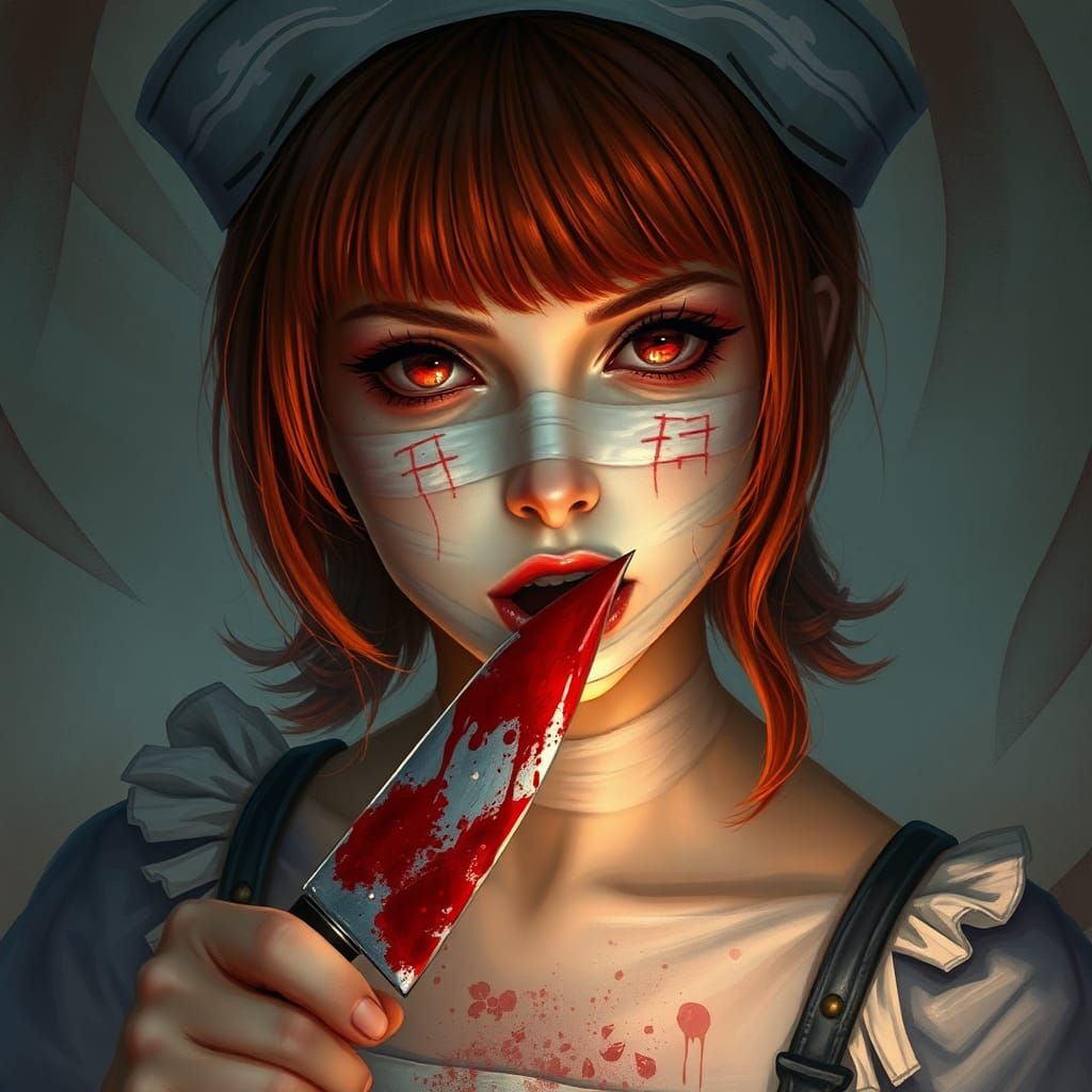 Bloody Nurse with Red Eyes: Ethereal Fantasy