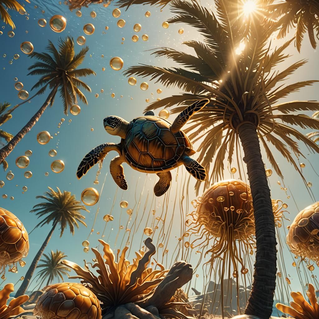 Ocean Sunrise Paradise in Unreal Engine Style