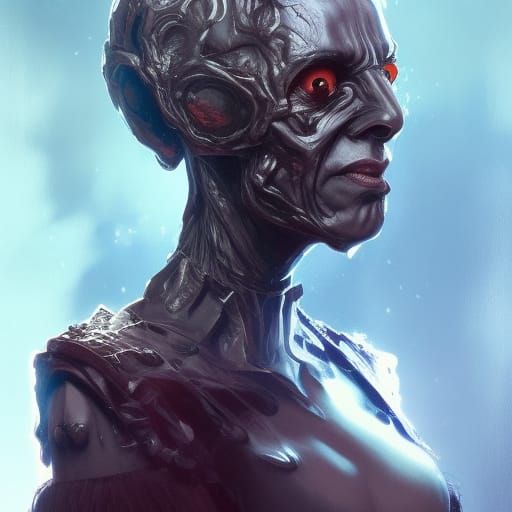 Evil Gothic Cryton Portrait in 8k Resolution