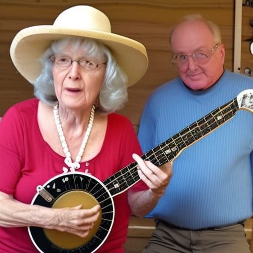 grandma shreds the banjo