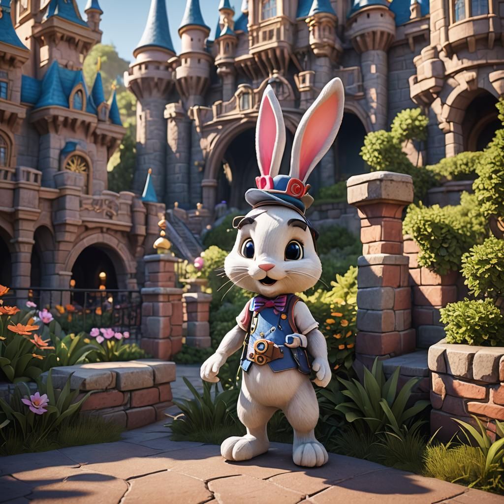 Bunny's Disneyland Adventure: 3D Render