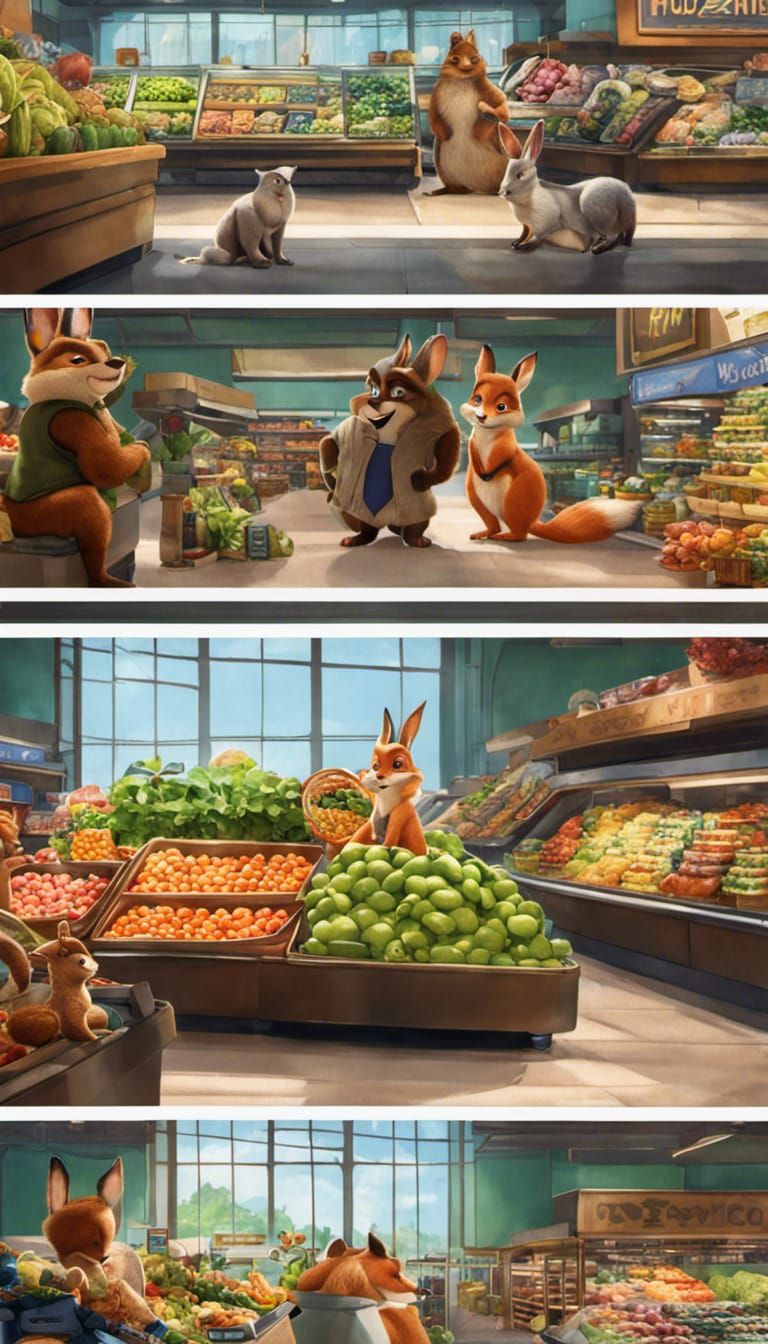 Zootopia-Inspired Grocery Store With Animal Characters