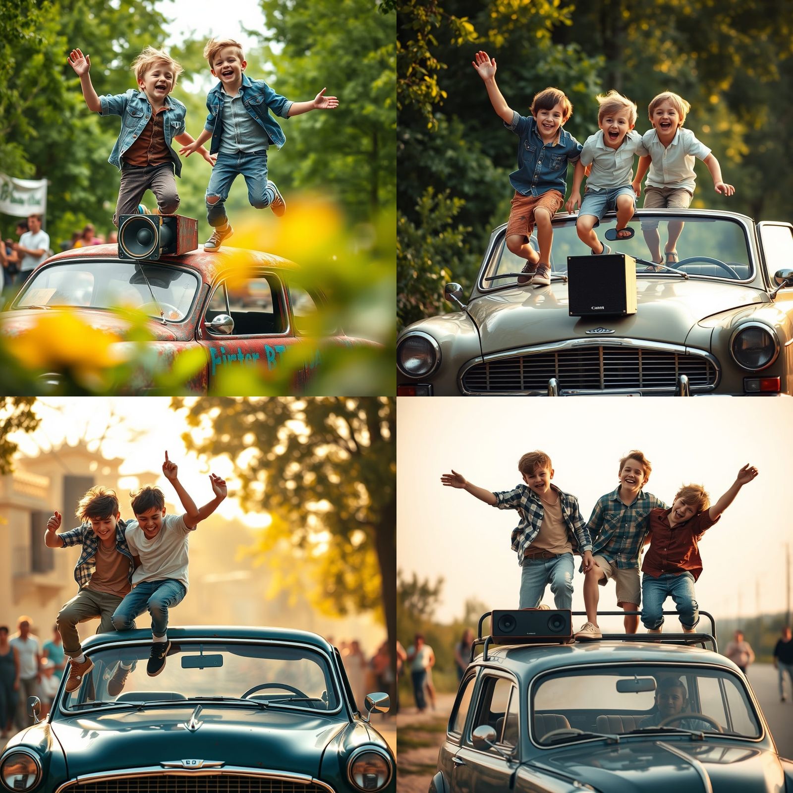 Youthful Energy on a Breslav Car Rooftop