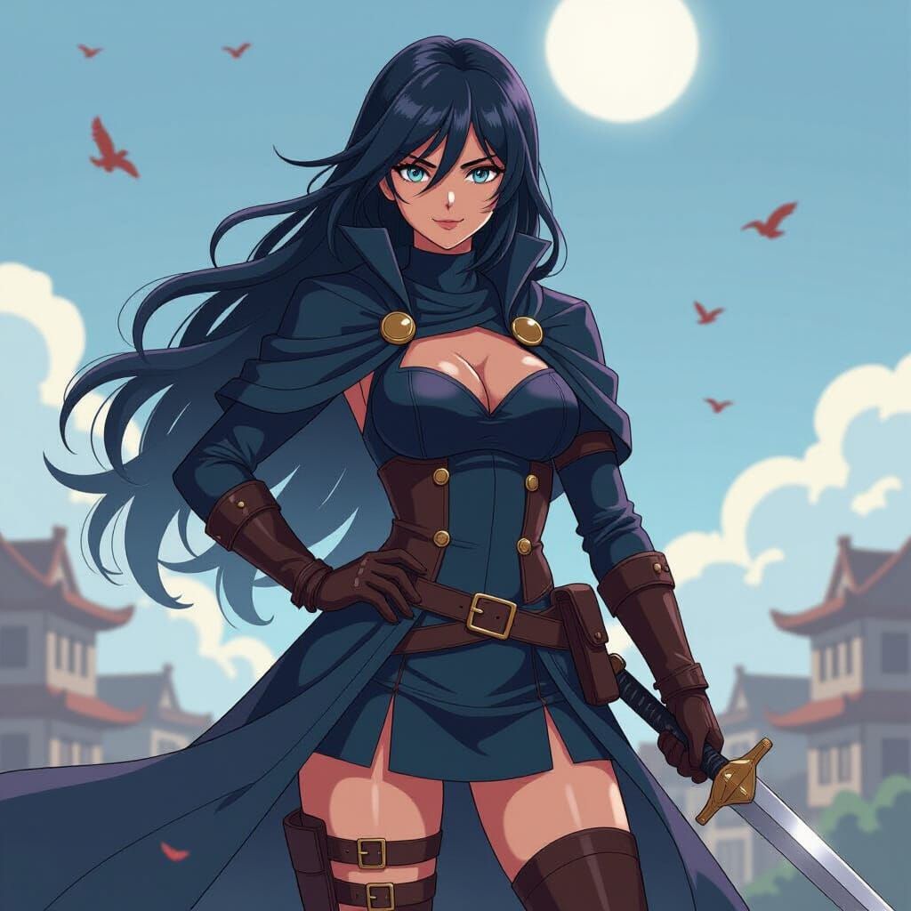 Smiling Assassin: Manga-Style Anime Art