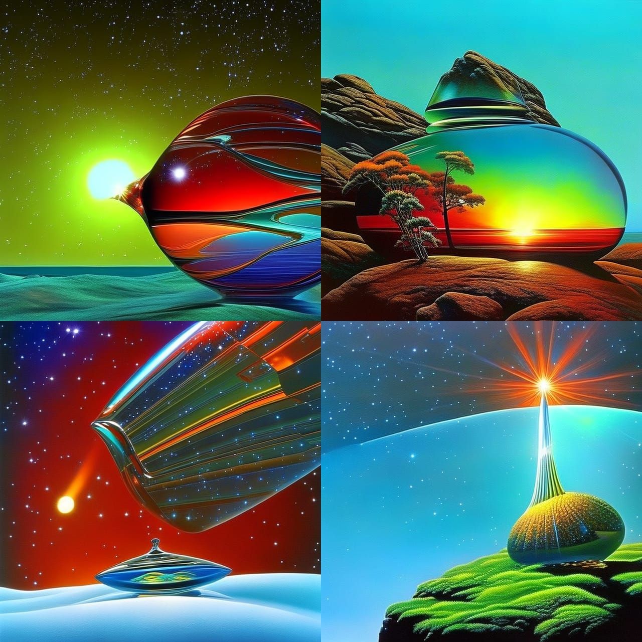 Galaxy in a Bottle: Hyperdetailed Sci-Fi Art