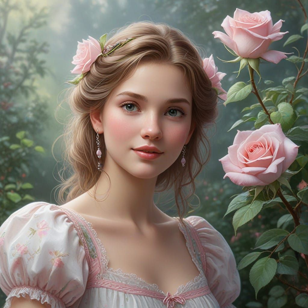 Ethereal Rose in Dreamy Light