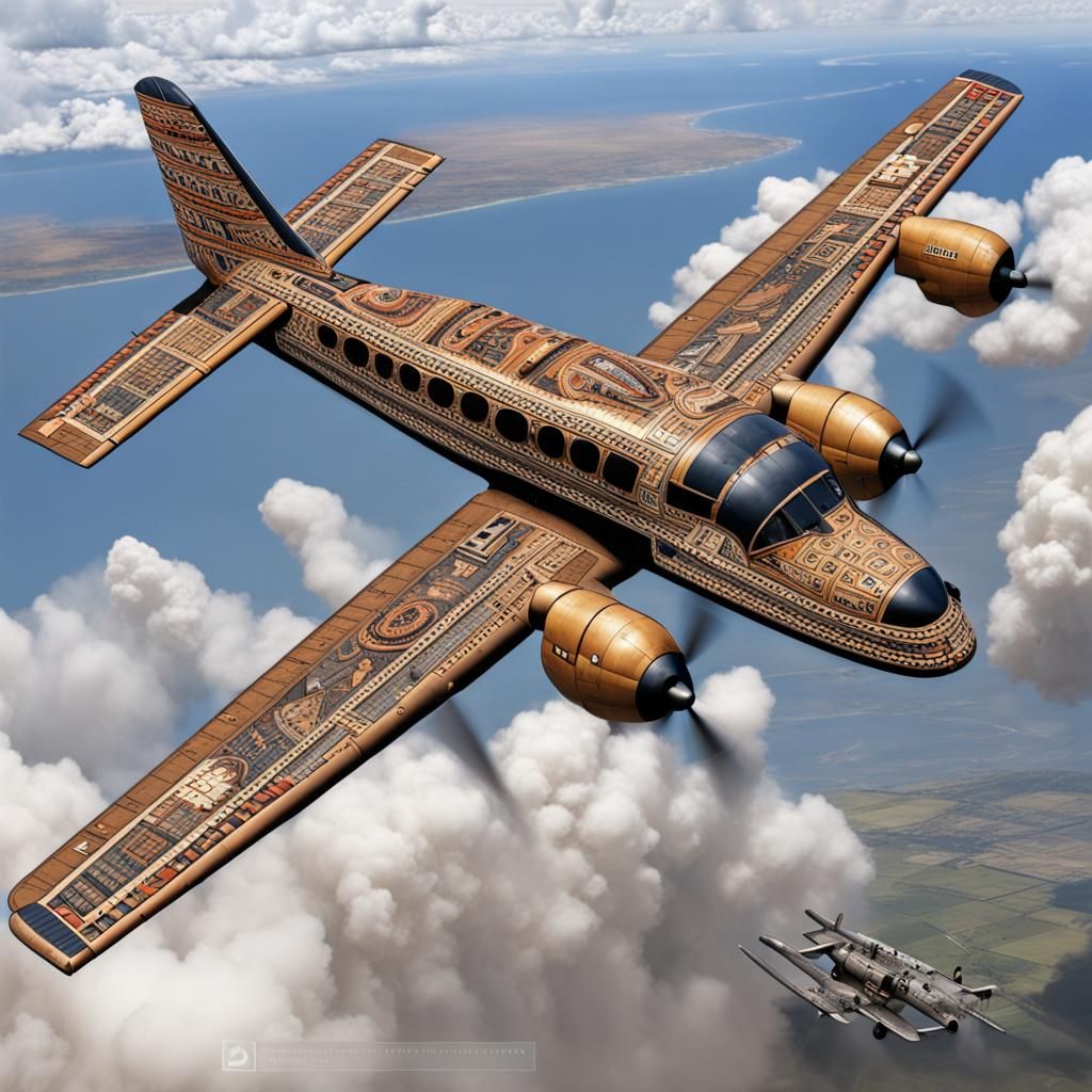 Aztec-Themed Bomber Plane in the Modern Era
