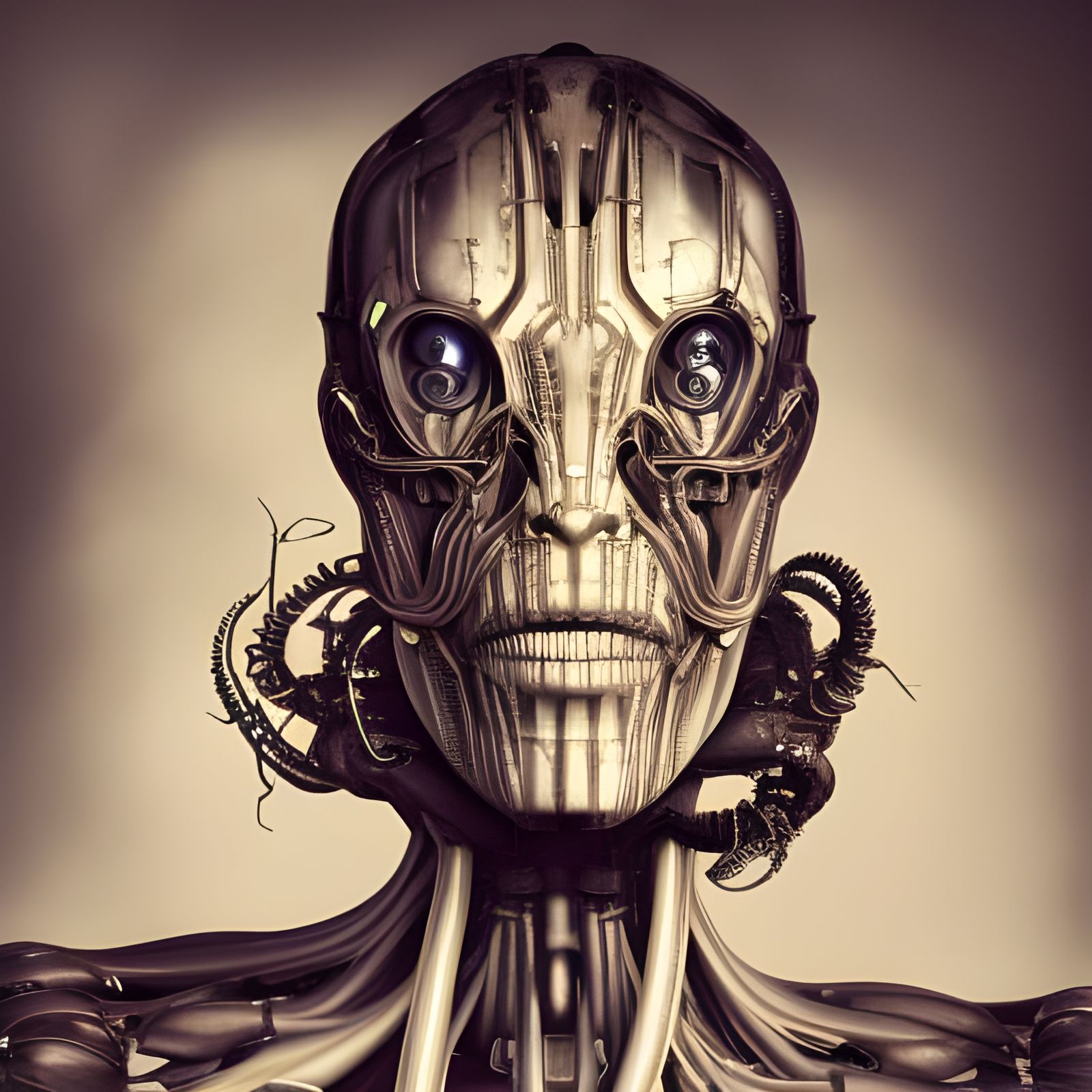 Eldritch Robot Human Hybrid Concept Art