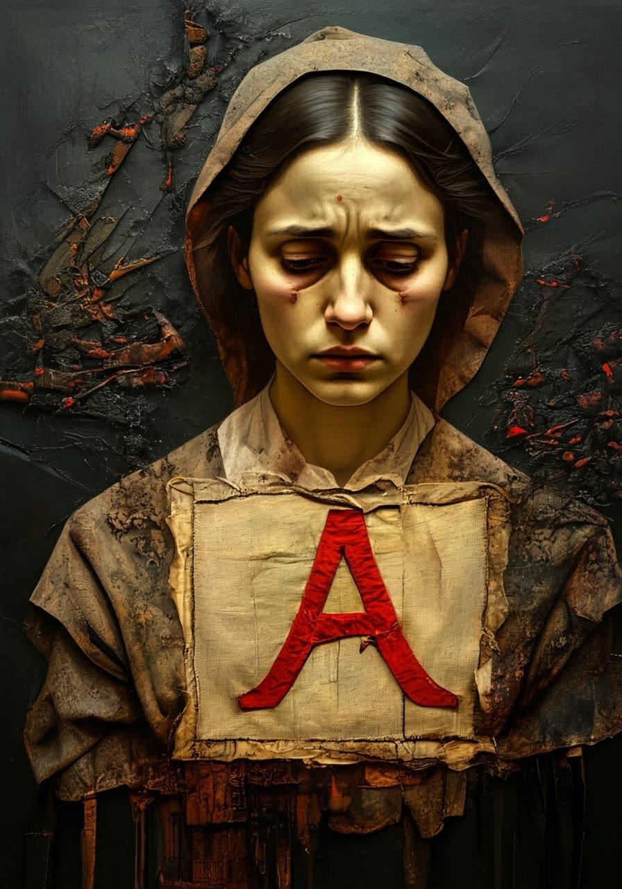 Surreal Abstract Portrait in Thick Wet Paint Style