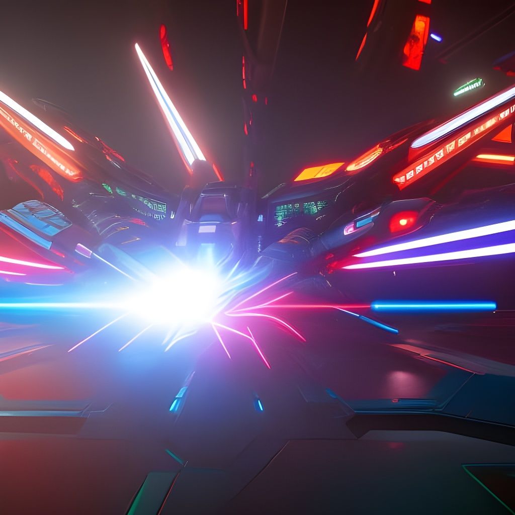 Cyberpunk Battle Arena: Mecha Gundam in Neon