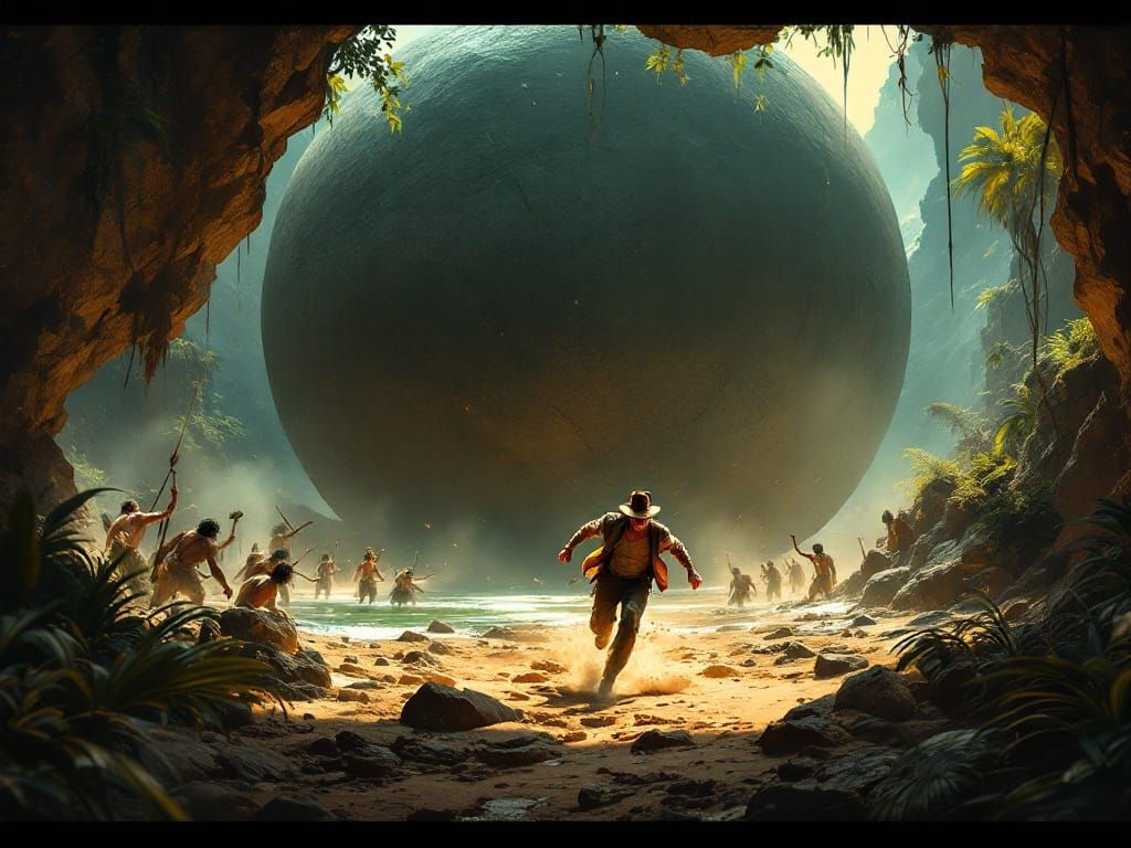 Indiana Jones and the Giant Boulder Chase