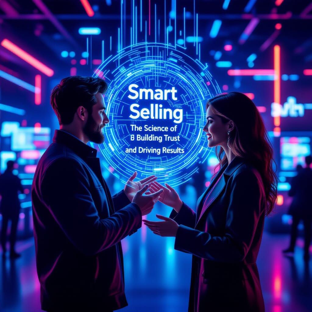 Futuristic Cyberpunk NFT Art: Smart Selling Hologram