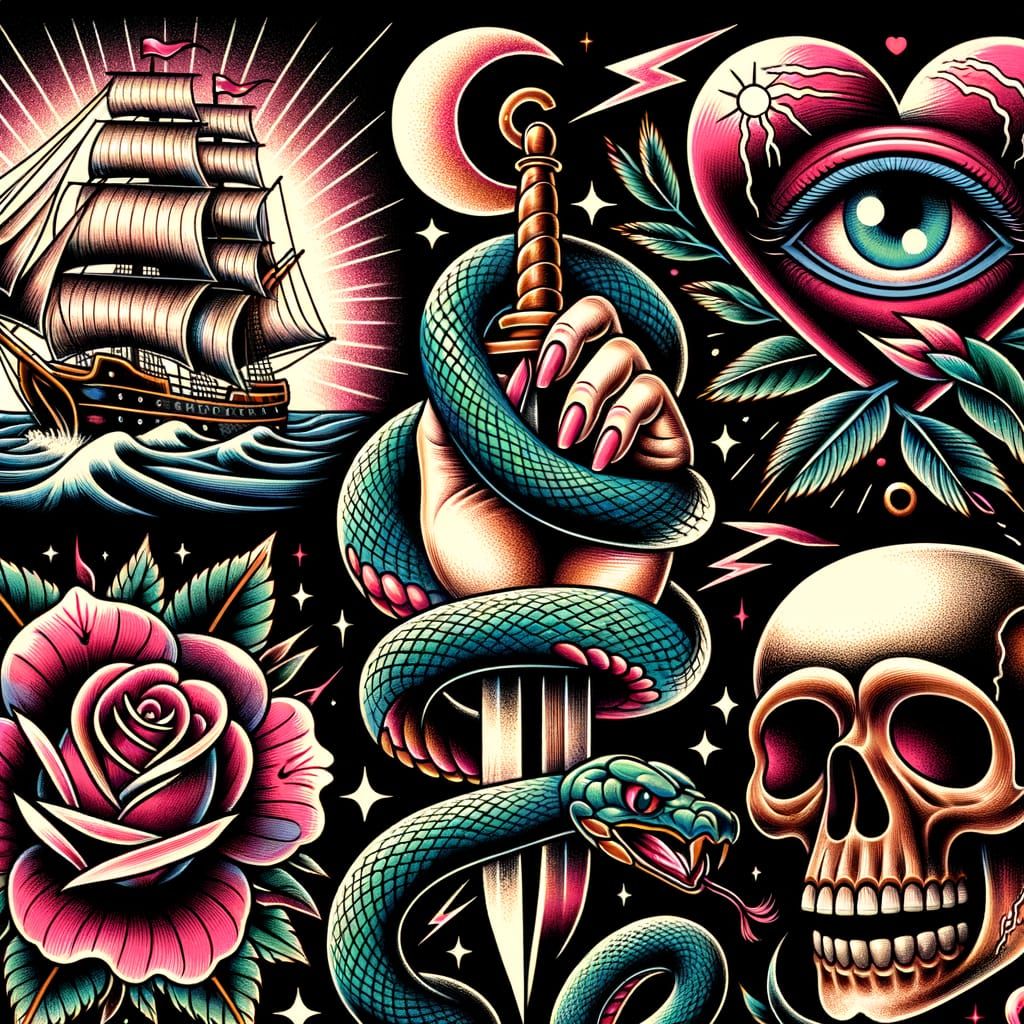 Flash tattoo sheet