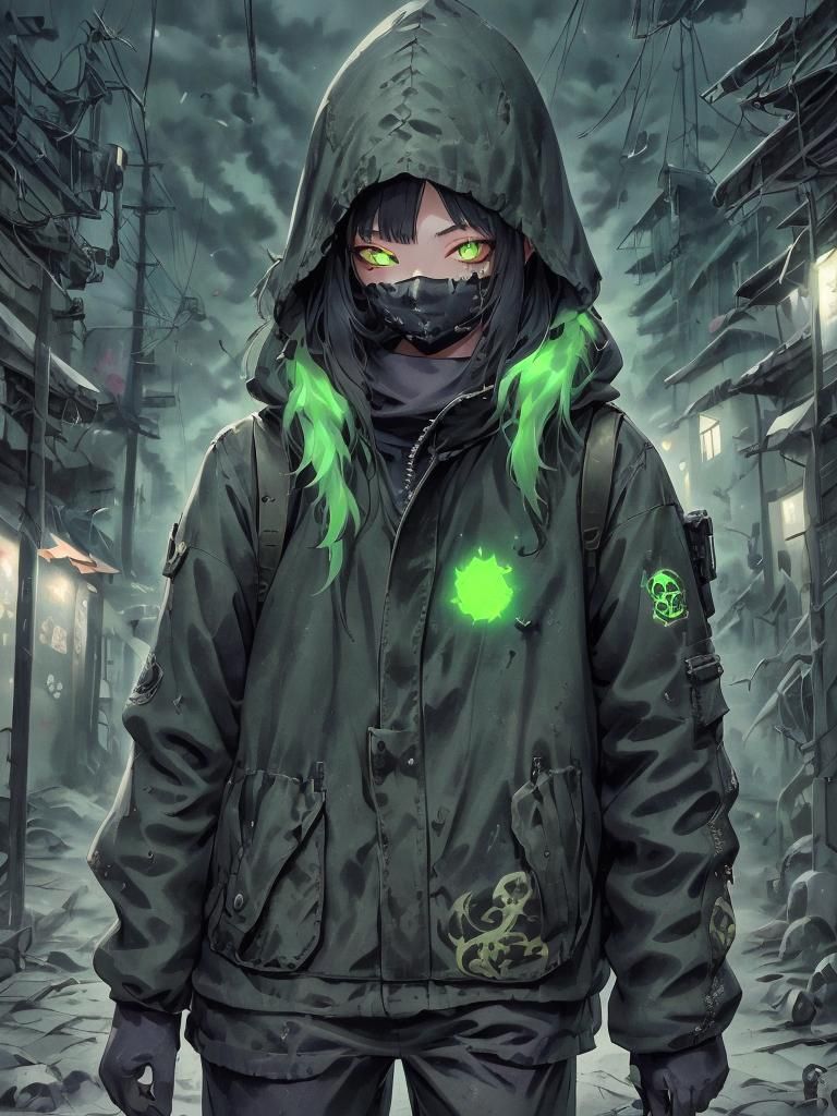 Ninja Zombie with Katana in Otomo Style