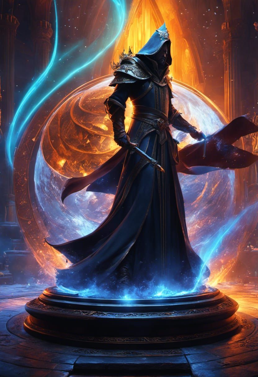 Hyperdetailed Medieval Wizard in Dark Fantasy Concept Art