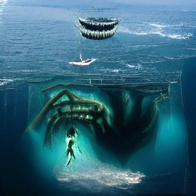 Evoking Thalassophobia and Megalophobia Through AI