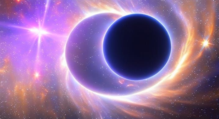 Opalescent Lightning Planet in a Dichroic Galaxy