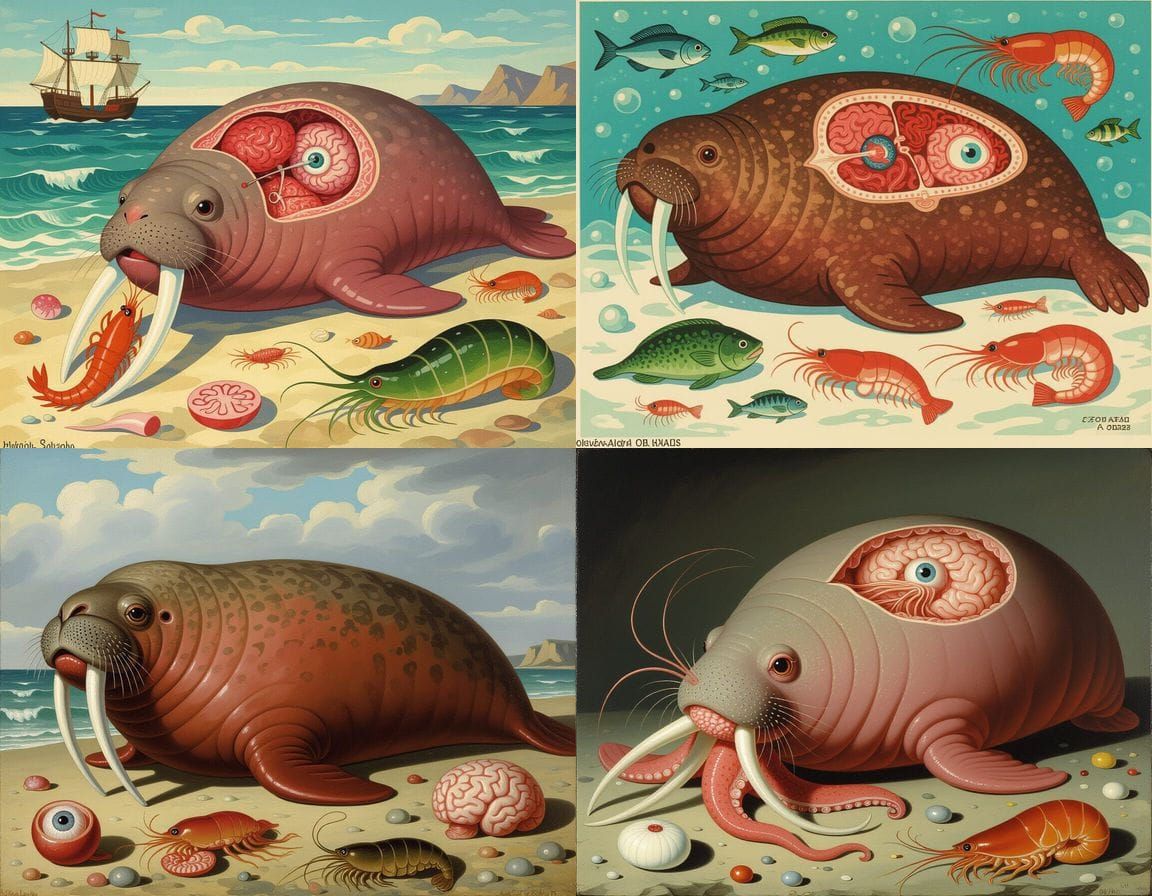 Surreal Biopunk Abomination in Anatomical Drawing Style