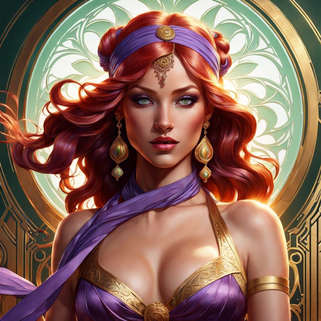 Hyper-Realistic Portrait of Daphne Blake in Greg Rutkowski S...