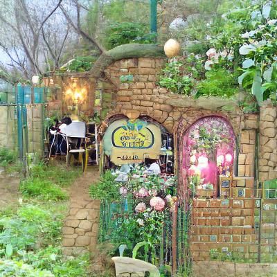 Enchanting Secret Garden Cafe Ambiance