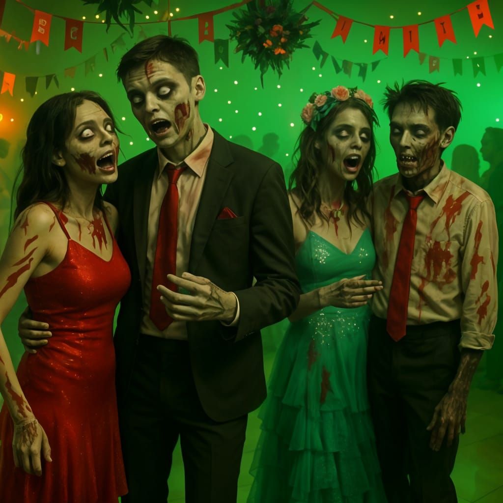 Zombie Couples Dance at a Quirky Prom Night