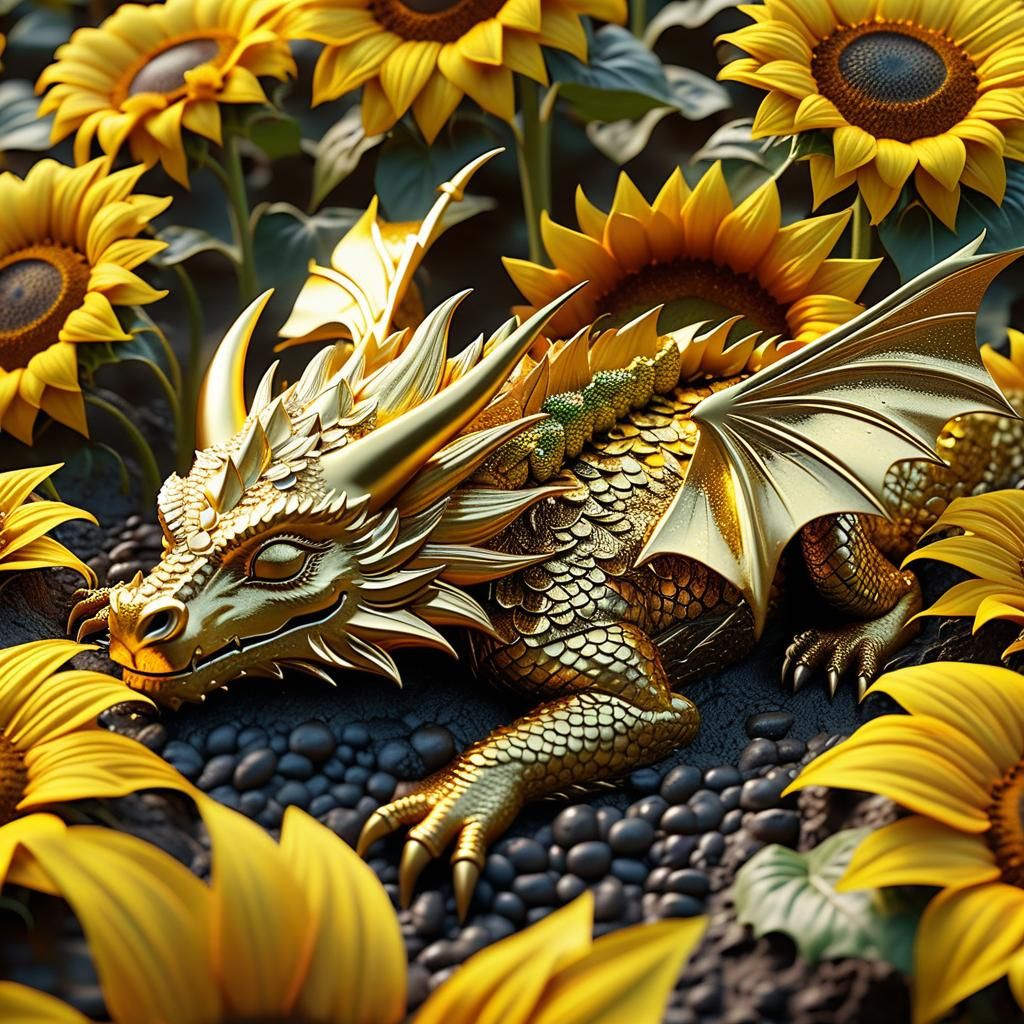 Sleeping Sunflower Dragon