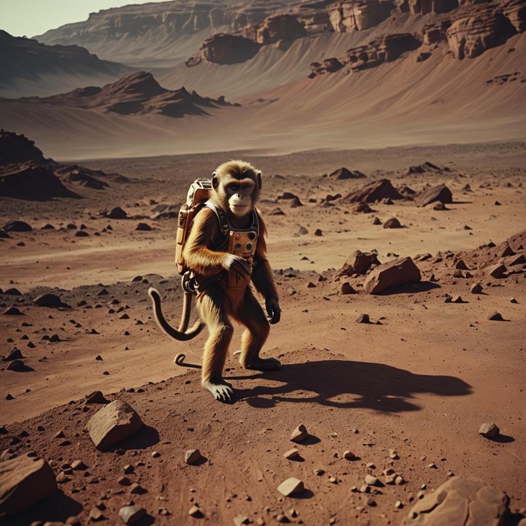 Monkey on Mars: A Cinematic First Arrival