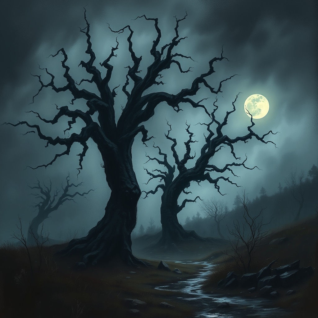 Ominous Dark Landscape in Rutkowski Style