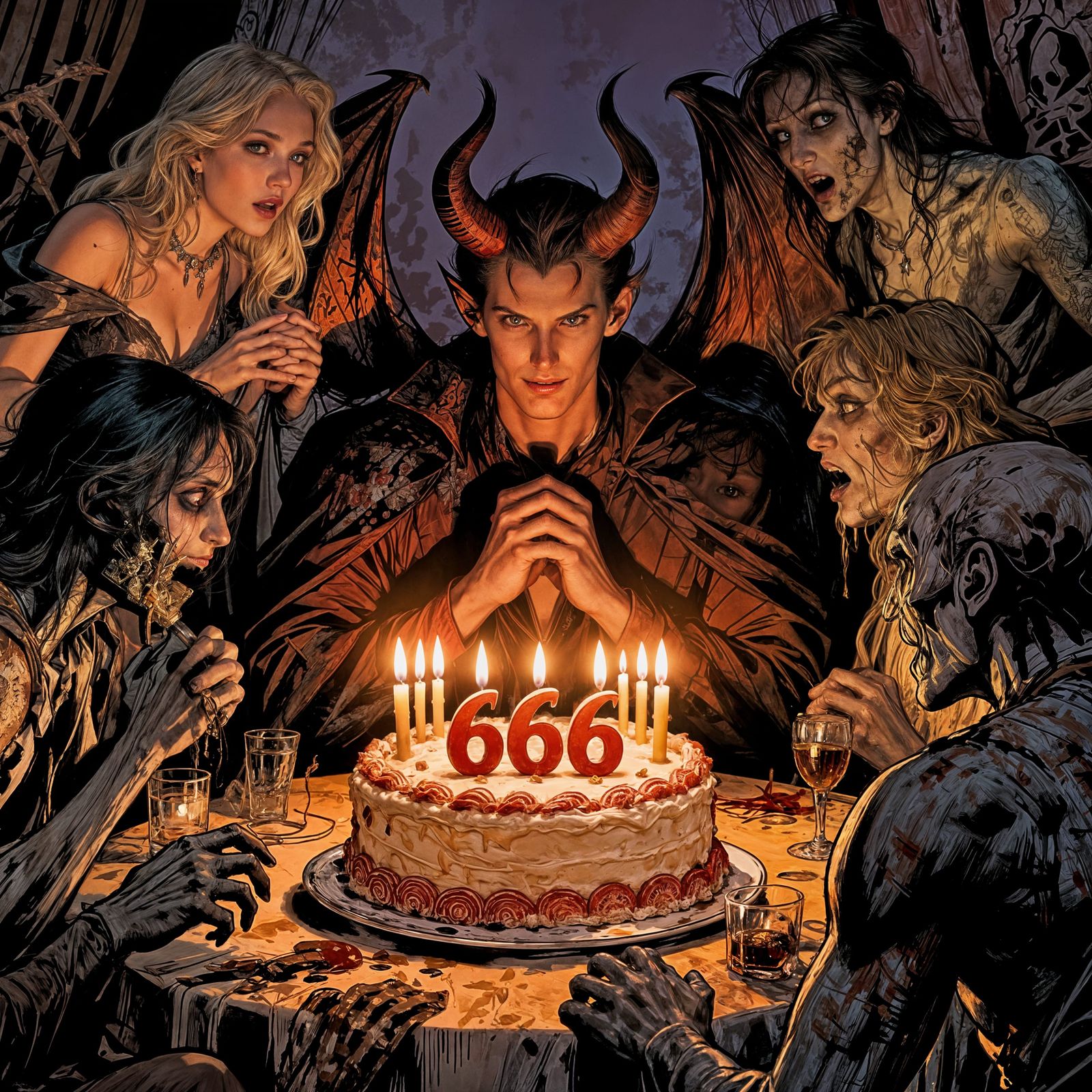 Demon Celebrates Birthday with Tormented Souls