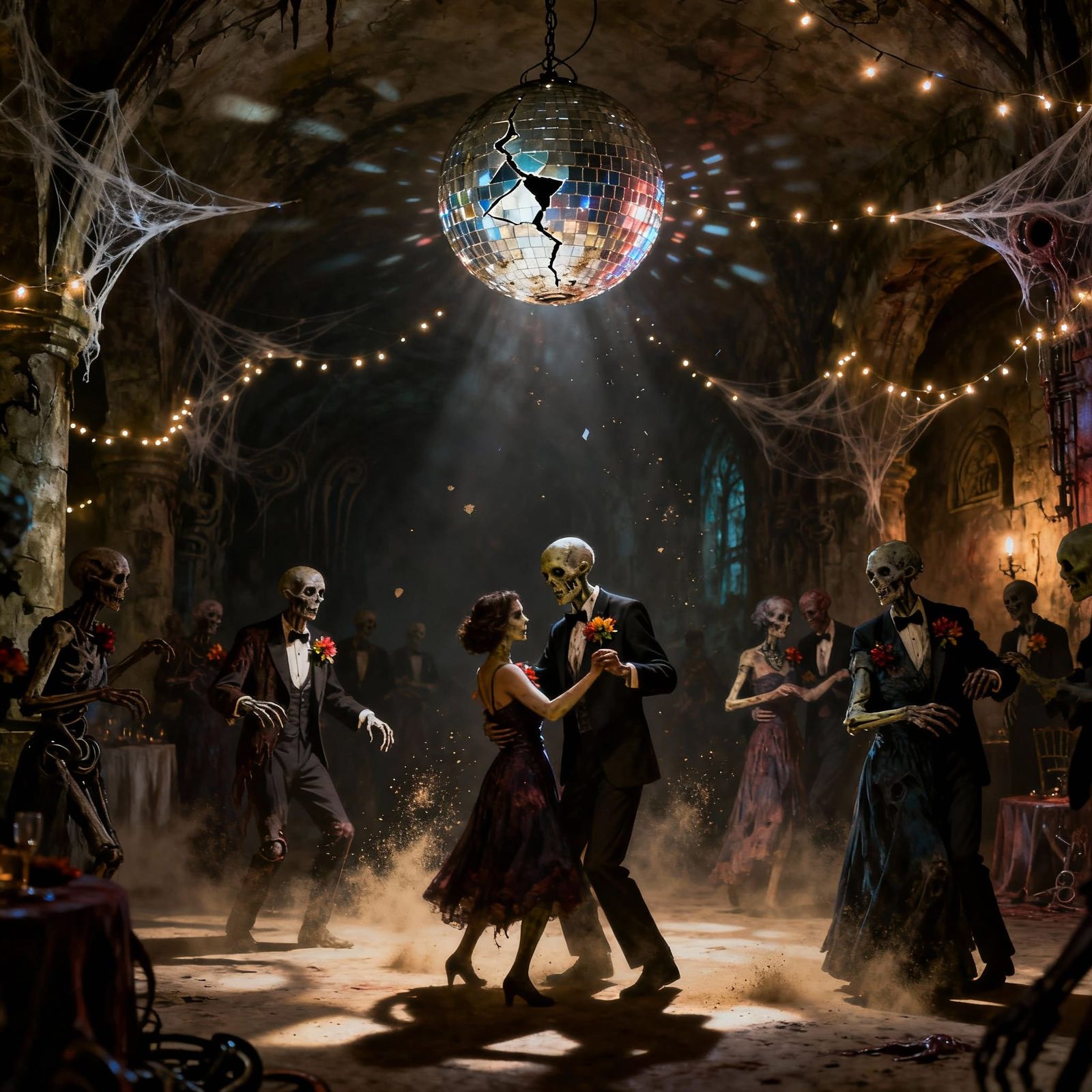 Gothic Crypt Prom Dance with Dancing Zombies