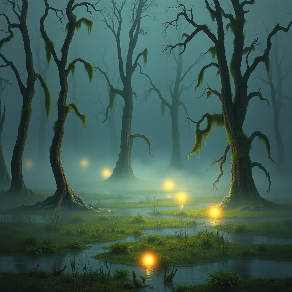Mystical Marshland Lures with Enchanted Glow