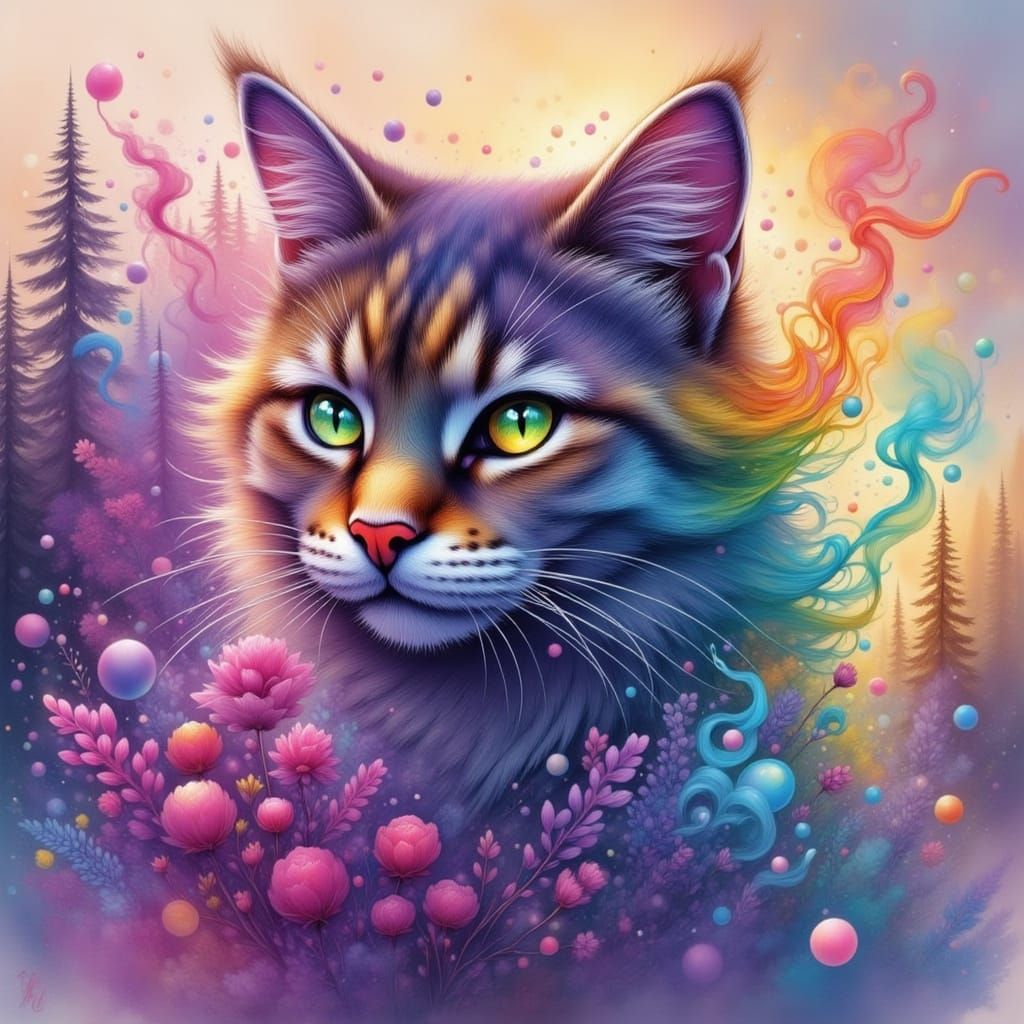 Fantasy Norwegian cat