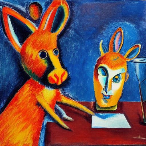 Rabbit Decides Everything in Flooded Office, Claymation Styl...