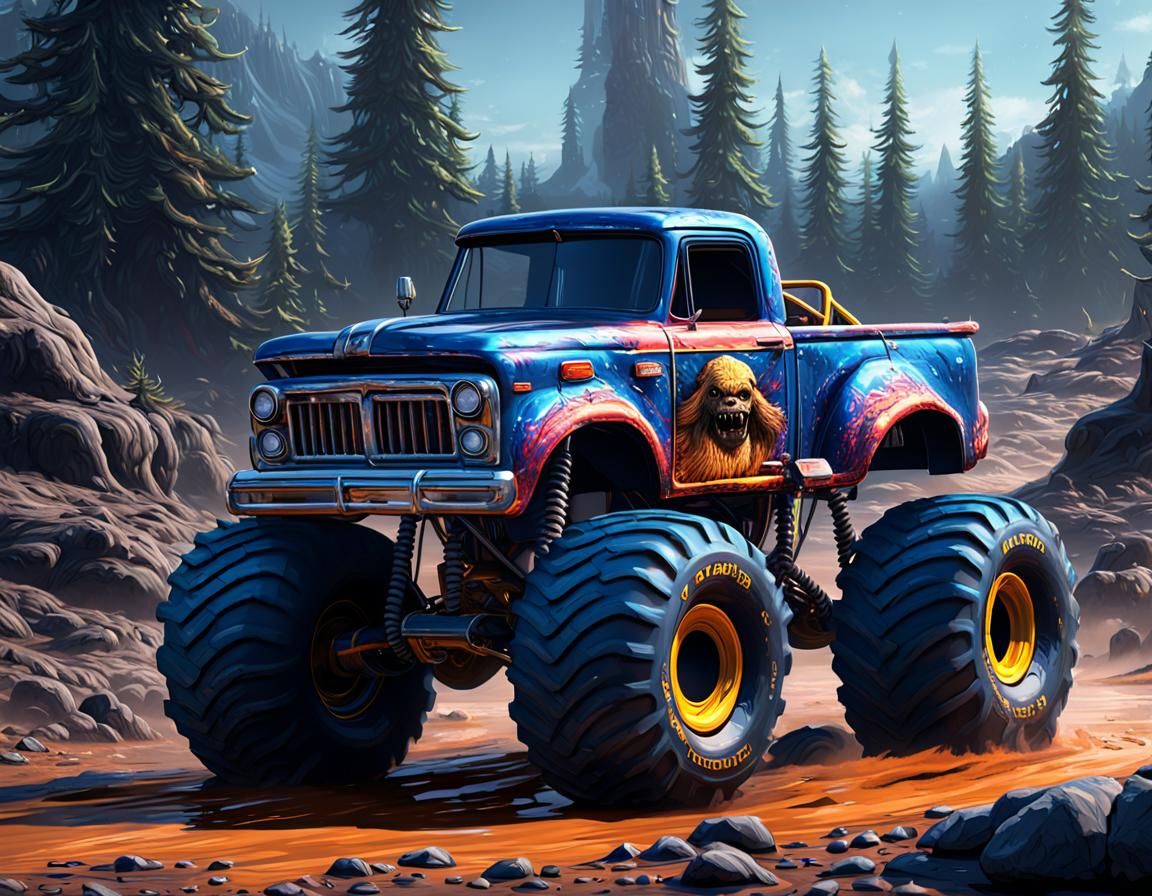 Big Foot Monster Truck Fantasy Concept Art