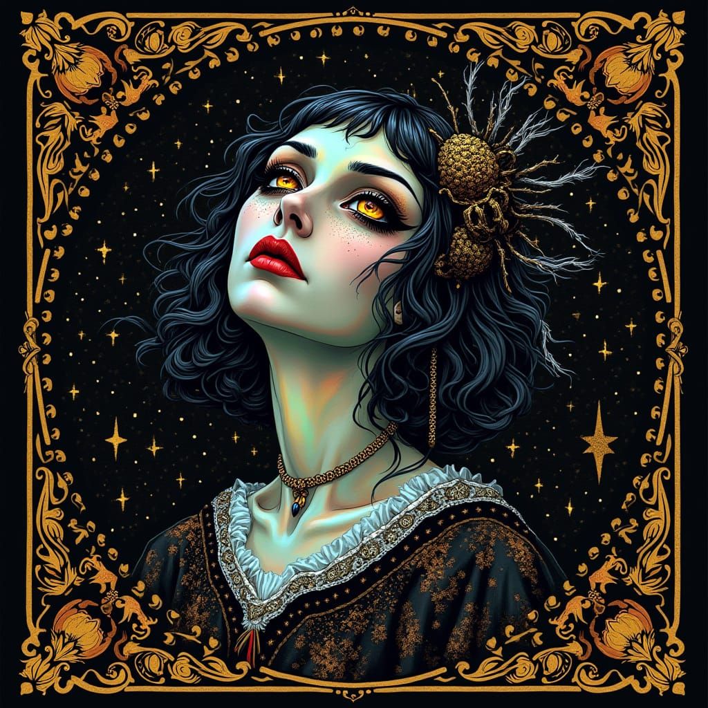 Vintage Macabre Doodles in 1930s Style